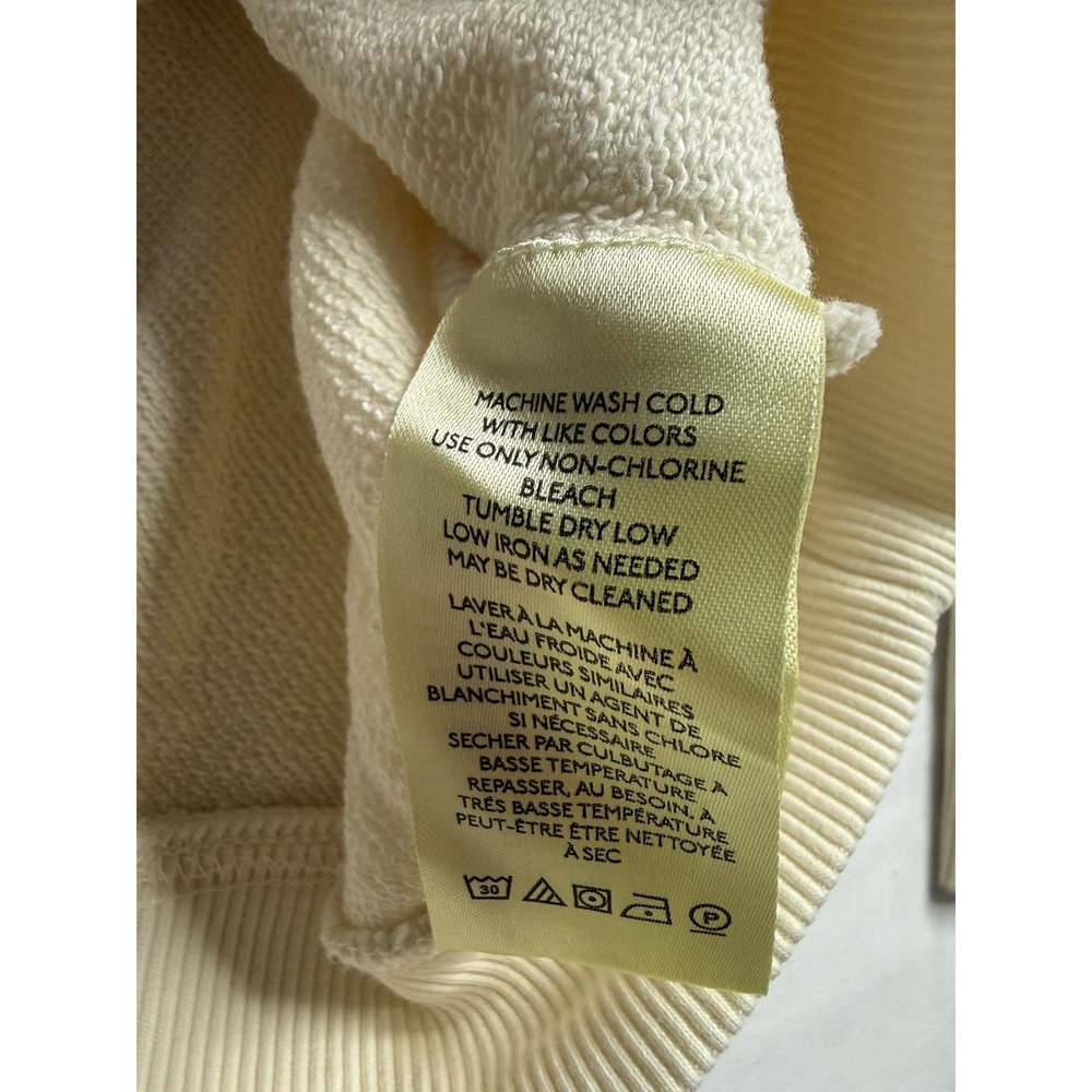 Free People Fluttercape Sweatshirt Laser Cut Ruffle Button Up Nila Cream XL RARE - Picture 4 of 9